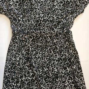 Nine West Adaptive V-Neck Dolman Sleeve Wrap Midi Dress